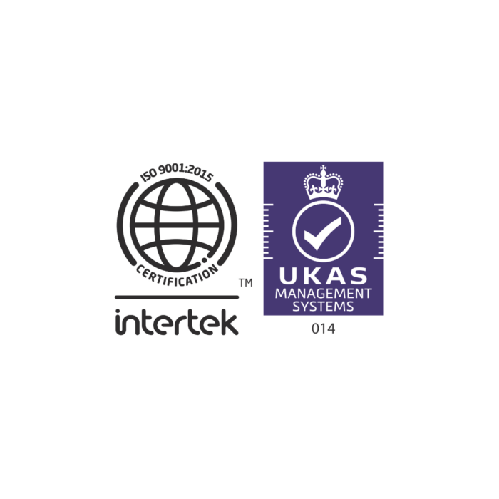 Intertek ISO 9001:2015 certification and UKAS Management Systems accreditation mark